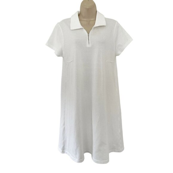 Opening Ceremony Women's Sz M Off White Short Polo Dress Zip Front